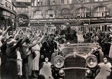 Nazi Deputy Führer Rudolf Hess on a visit to Stuttgart, Germany, 1937. Creator: Unknown