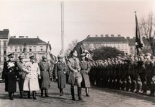Nazi Deputy Führer Rudolf Hess on an official visit to Vienna, April 1938