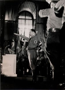 Nazi Deputy Führer Rudolf Hess at a party meeting, Nuremberg, September 1936. Creator: Unknown