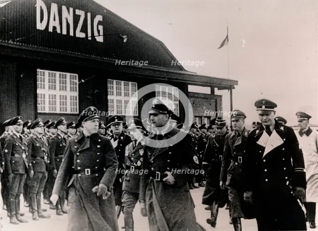 Nazi Deputy Führer Rudolf Hess visiting the free city of Danzig, 1930s. Creator: Unknown.