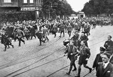 Nazi supporters gather on Martyr's Day, Berlin, 30th September 1928. Creator: Unknown