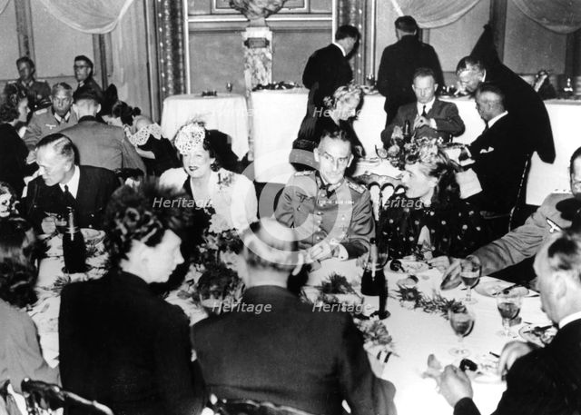 Nazis dining at the Berlin opera, Germany, c1939-1944. Artist: Unknown