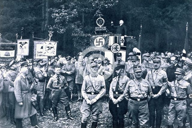 Nazis listening to an address by Bruno Doehring, Bad Harzburg, Germany, 11th October 1931. Creator: Unknown.