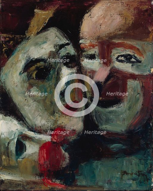 Naamioita (Masques de clowns), 1938. Creator: André Foy.