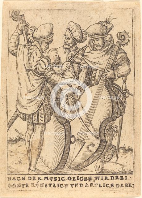 Nach der Mvsic: Geigen wir drei gantz Kvnstlice vnd artliche dabei, c. 1580. Creator: Unknown.