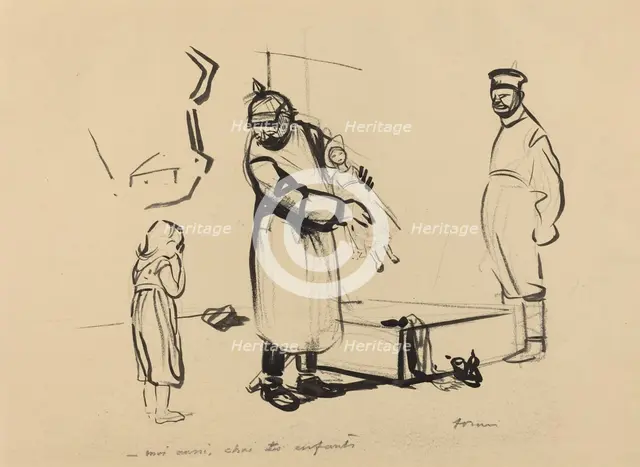 Nach Paris. -moi aussi, chai des enfants, c. 1914/1919. Creator: Jean Louis Forain.