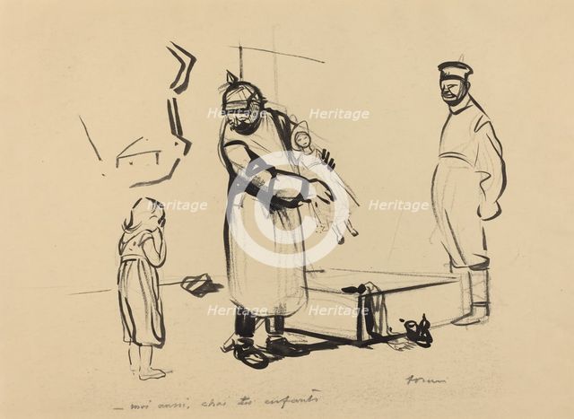 Nach Paris. -moi aussi, chai des enfants, c. 1914/1919. Creator: Jean Louis Forain.