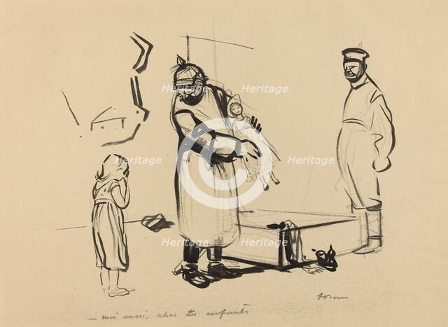 Nach Paris. -moi aussi, chai des enfants, c. 1914/1919. Creator: Jean Louis Forain.