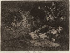 Nada. Ello dira.; Los Desastres de la Guerra, Madrid 1863, Creator: Francisco Goya
