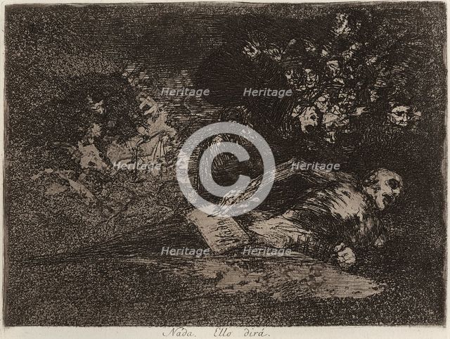 Nada. Ello dira.; Los Desastres de la Guerra, Madrid 1863, Creator: Francisco Goya.