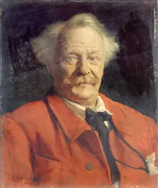 Nadar (known as Felix Tournachon, 1820-1910), photographer, aeronaut, draftsman and writer, 1890. Creator: Georges Mita