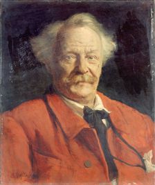Nadar (known as Felix Tournachon, 1820-1910), photographer, aeronaut, draftsman and writer, 1890. Creator: Georges Mita