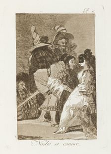 Nadie se conoce.; Los Caprichos, pl.6, 1799. Creator: Francisco Goya
