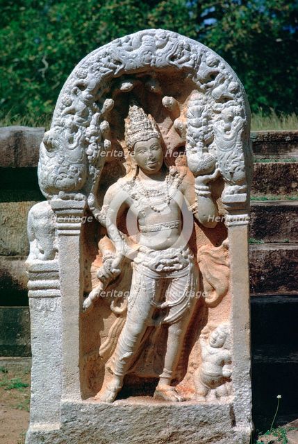 Naga King on a guard stone, 8th century. Artist: Unknown
