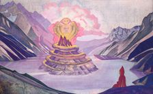 Nagarjuna Conqueror of the Serpent 1925. Artist: Nicholas Roerich