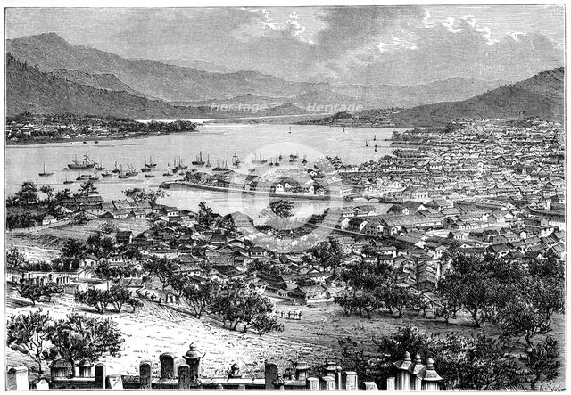 Nagasaki, Japan, 1895.Artist: Armand Kohl