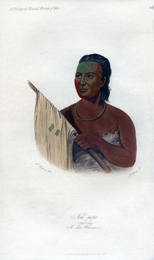 Nah-Pope (The Soup), A Sac Warrior 1848.Artist: Harris