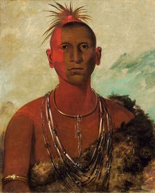 Náh-se-ús-kuk, Whirling Thunder, Eldest Son of Black Hawk, 1832. Creator: George Catlin