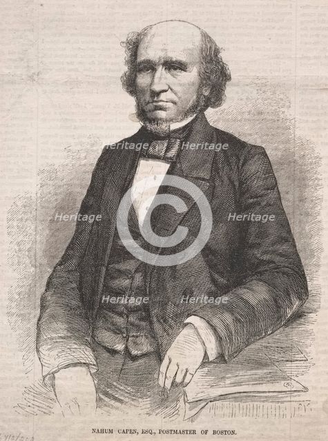 Nahum Capen, Esq., Postmaster of Boston, 1859. Creator: Winslow Homer (American, 1836-1910).