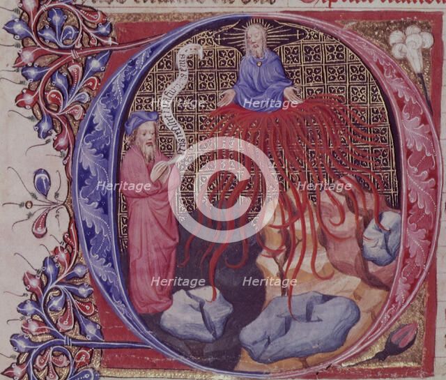 Nahum predicting the destruction of Nineveh, c1405-c1415. Creator: Unknown.