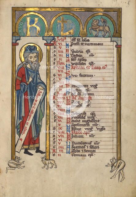 Nahum; Psalter, about 1240-1250. Creator: Unknown.