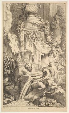 Naiades, Tritons and the Bath of Priap, 1736. Creator: Pierre Alexandre Aveline