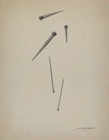 Nails and Pins, c. 1937. Creator: Wellington Blewett