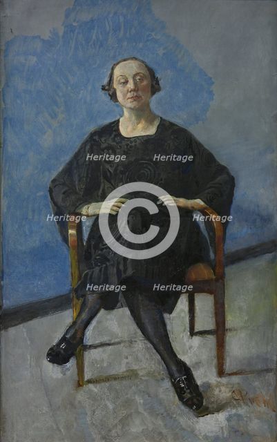 Naima Wifstrand, the Actress, 1922. Creator: Christian Krohg.