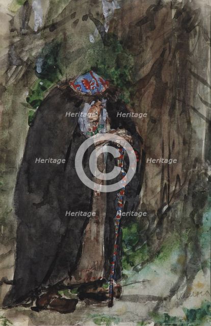 Naina.Costume design for the opera Ruslan and Lyudmila by M. Glinka. Artist: Serov, Valentin Alexandrovich (1865-1911)
