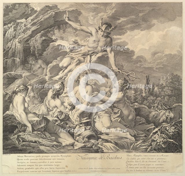 Naissance de Bacchus (Birth of Bacchus), 18th century. Creator: Pierre Alexandre Aveline.