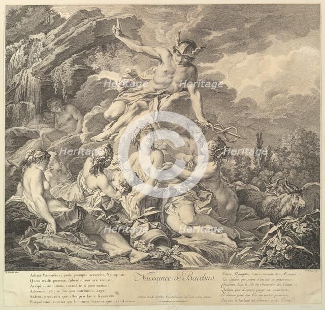 Naissance de Bacchus (Birth of Bacchus), 18th century. Creator: Pierre Alexandre Aveline.