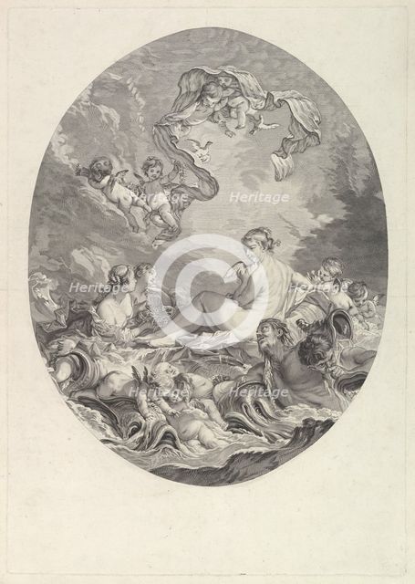 Naissance et Triomphe de Venus (The Birth and Triumph of Venus), 18th century. Creator: Jean Daullé.