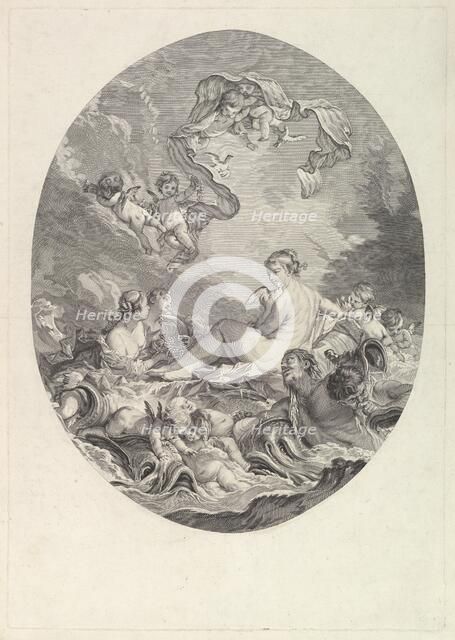 Naissance et Triomphe de Venus (The Birth and Triumph of Venus), 18th century. Creator: Jean Daullé.