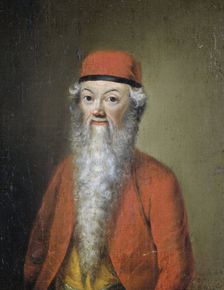 Naive or caricatured portrait of Jean-Etienne Liotard at the age of about 54, c.1752-c.1800. Creator: Anon