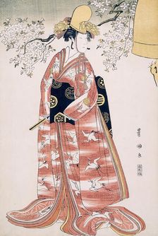 Nakamura Noshio as Hanako in Musume Dojoji, 1796. Creator: Utagawa Toyokuni I
