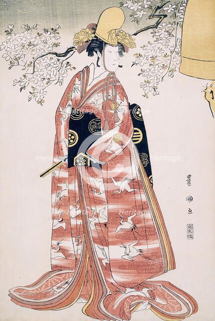 Nakamura Noshio as Hanako in Musume Dojoji, 1796. Creator: Utagawa Toyokuni I.