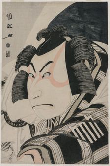 Nakamura Nakazo II as Matsuomaru in the Carriage-Stopping Scene, 1796. Creator: Utagawa Kunimasa (Japanese, 1773-1810)