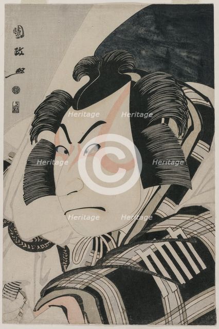 Nakamura Nakazo II as Matsuomaru in the Carriage-Stopping Scene, 1796. Creator: Utagawa Kunimasa (Japanese, 1773-1810).