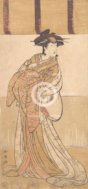 Nakamura Riko in the Role of Oiso no Tora, 2nd month, 1782. Creator: Katsukawa Shunjo.
