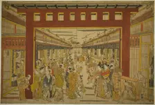 Nakanocho in the Yoshiwara, n.d. Creator: Okumura Masanobu