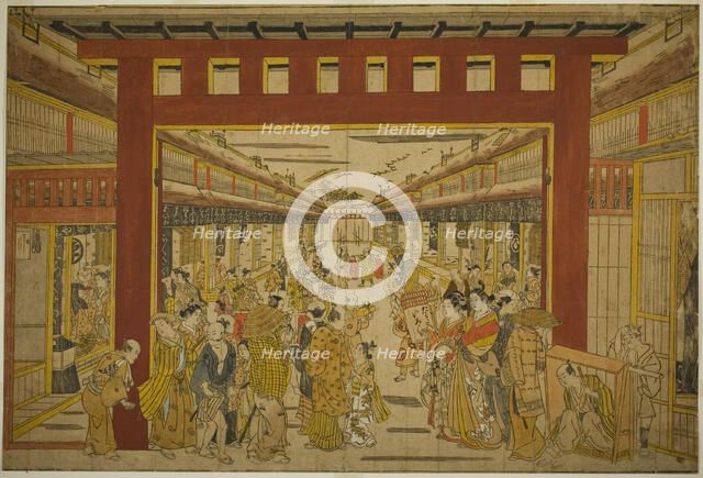 Nakanocho in the Yoshiwara, n.d. Creator: Okumura Masanobu.