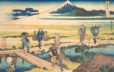 Nakahara in Sagami Province (Soshu Nakahara), from the series Thirty-six Views of M..., ca. 1830-32. Creator: Hokusai
