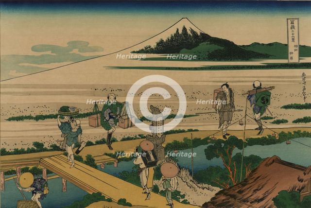 Nakahara in the Sagami province (from a Series "36 Views of Mount Fuji"), 1830-1833.