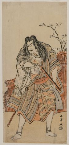 Nakajima Kanzaemon as a Lord Disguised as a Hunter with a Rifle, c. early 1780s. Creator: Katsukawa Shunsho (Japanese, 1726-1792)