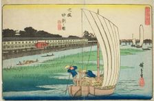 Nakasu at Ohashi (Ohashi Nakasu no zu), from the series "Exceptional Views of Edo..., c.1835/39. Creator: Ando Hiroshige