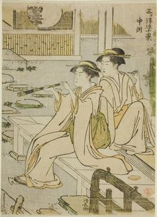 Nakasu, from the series "Ten Scenes of Enjoying the Cool in the Three Cities...", c. 1785/86. Creator: Torii Kiyonaga