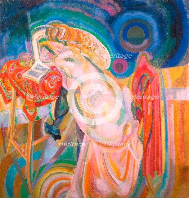 Naked Woman Reading, 1915-1916. Creator: Delaunay, Robert (1885-1941).