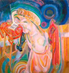 Naked Woman Reading, 1915-1916. Creator: Delaunay, Robert (1885-1941)