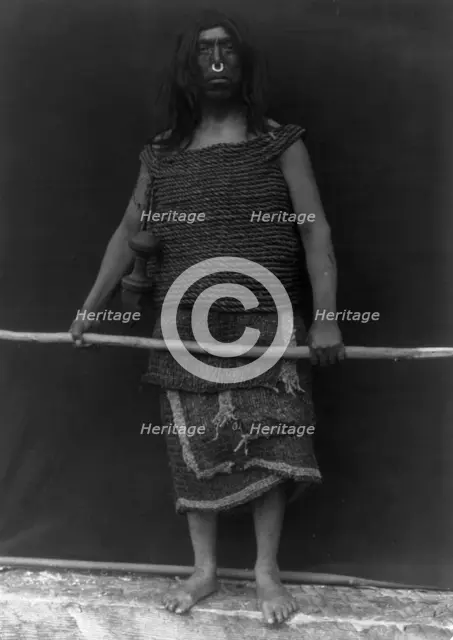 Nakoaktok warrior, c1914. Creator: Edward Sheriff Curtis.
