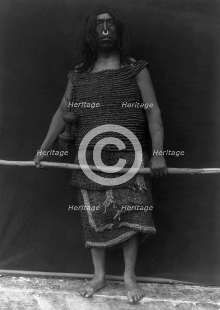 Nakoaktok warrior, c1914. Creator: Edward Sheriff Curtis.